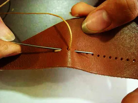 دوخت بخیه روی چرم